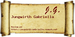 Jungwirth Gabriella névjegykártya